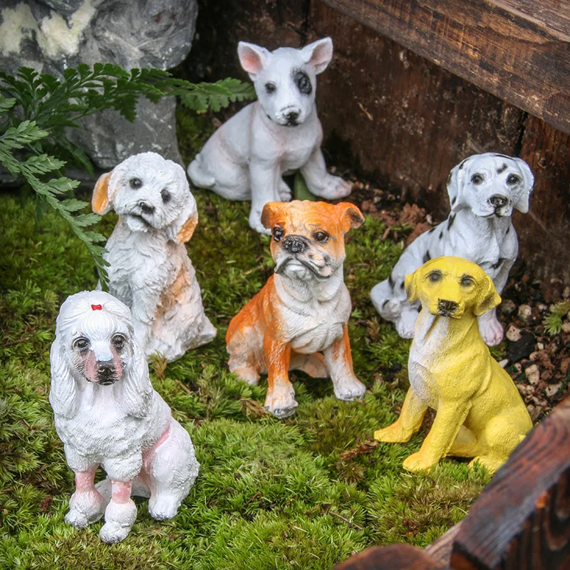 12 шт. миниатюрное сказочное украшение садового орнамента фигурки собаки с