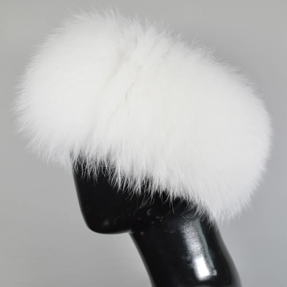 Женский вязаный шарф из натурального Лисьего меха зимний брендовый теплый