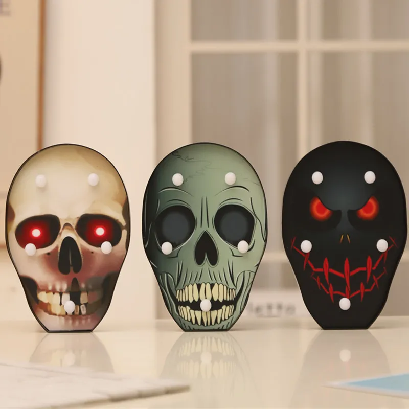 Ужасный Хэллоуин Декоративный Тыквенный Фонарь призрак Череп лампа мини паук