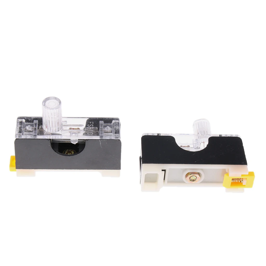 

5 Sets DIN Rail Fuse Holder Base With FS101 Fuses 250V 10A 6*30mm