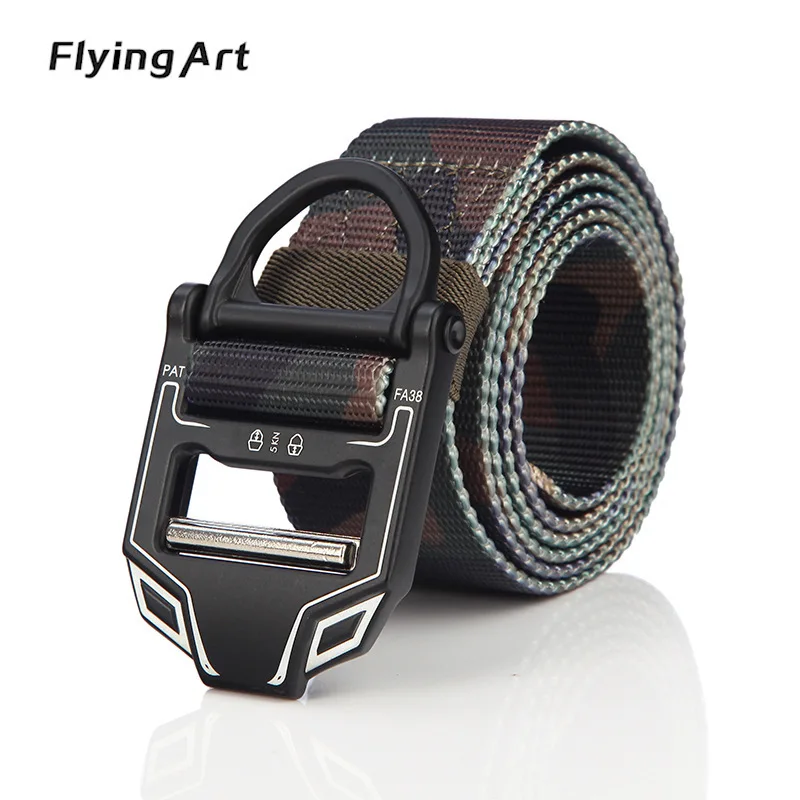 

Tactical Men's Belt New Heavy Quick Release Metal Buckle Canvas Military Training Outdoor Adjustable Belt Army High Quality Belt