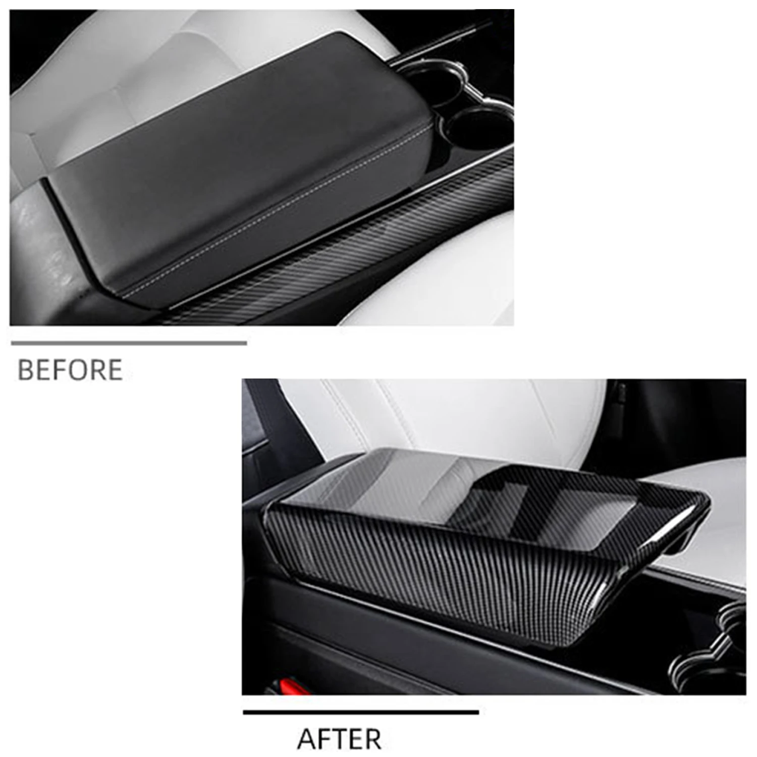 Автомобиль Центральной Консоли Подлокотник рамка крышка наклейка для Tesla модели