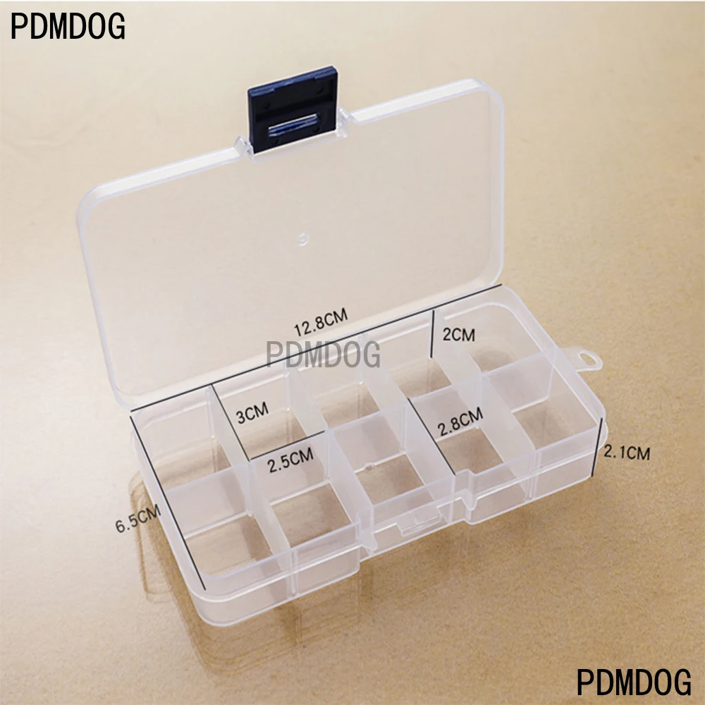 

New Plastic Diamond Embroidery Organizer Colorful Plastic 10 Grids Jewelry Box Diamond Medicine Container Painting Painting Tool