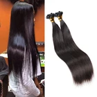 Накладные волосы для наращивания, бразильские пряди для наращивания волос Remy, натуральный цвет, 100 прядей, 1 гнить для женщин