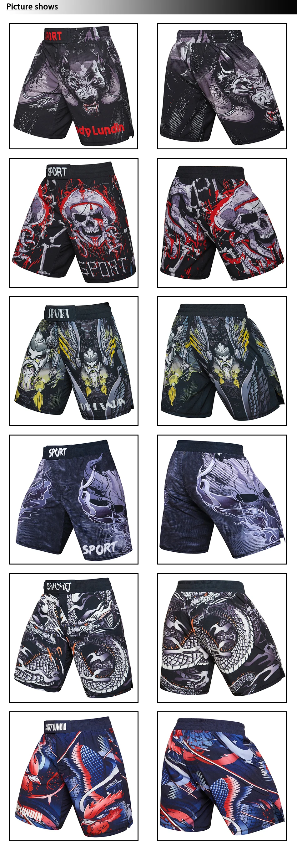 Новинка UFC BJJ MMA Fit Мужские шорты с принтом MMA 3D Fight Grappling Короткие полиэстер Kick гель Муай Тай шорты codylundin