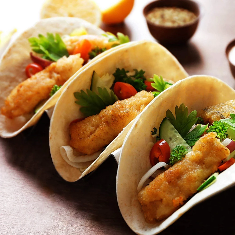 

2PCS Crepe Holder Stands Stainless Steel Taco Holder Rack Oven Grill Dishwasher Safe Smooth Edge Home Cooking Accessories