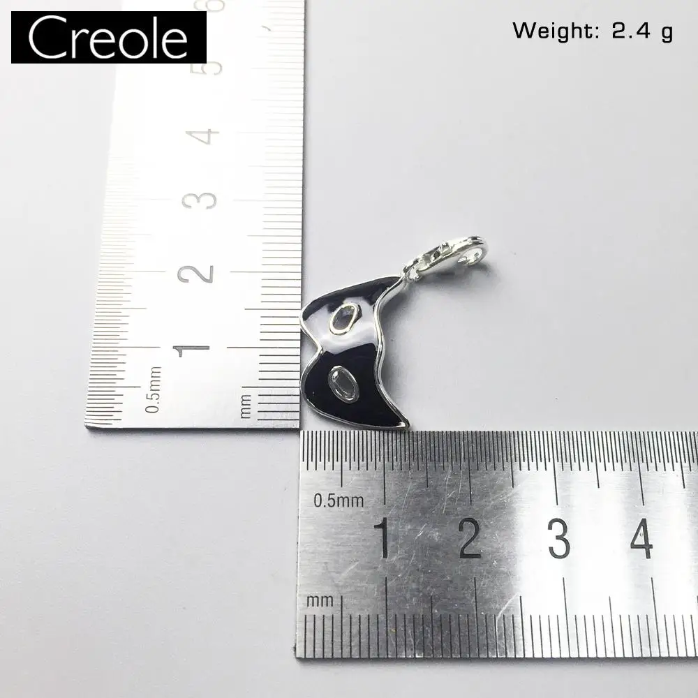 Очаровательный кулон серебряный черный маска 2018 модные украшения классический