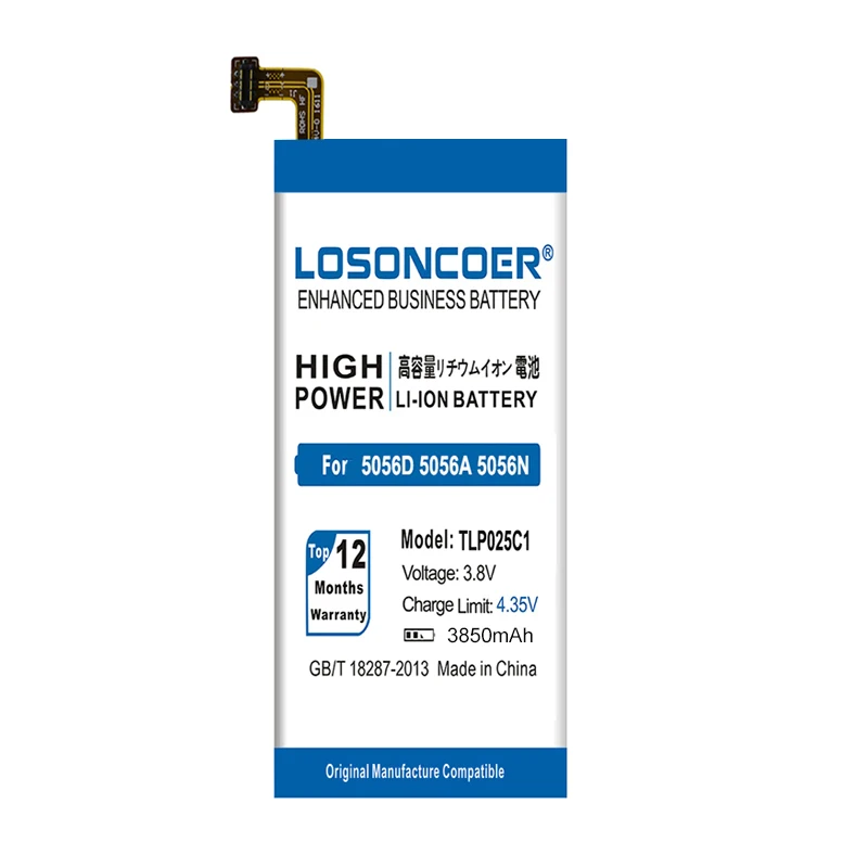Высококачественный аккумулятор LOSONCOER TLP025C2 TLP025C1 3850 мАч для Alcatel One Touch POP 4 Plus + OT-5056D