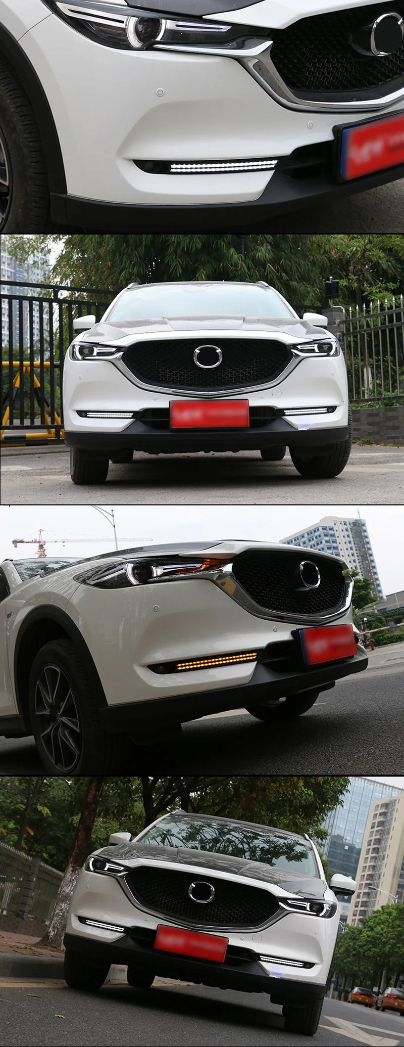 Светодиодный Габаритные огни для Mazda CX-5 CX5 CX8 CX-8 drl Противотуманные фары 12V ABS DRL лампы дальнего света с указателями поворота