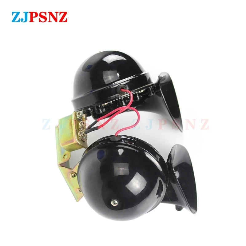 

12V 24V Car Auto Truck Snail Horns 118db Super Loud Dual Tone Speaker Horn Waterproof Metal With Relay Bracket Universal