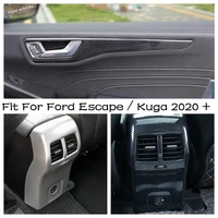 armrest box anti kick panel air ac outlet vent door strip cover trim for ford escape kuga 2020 2022 accessories interior