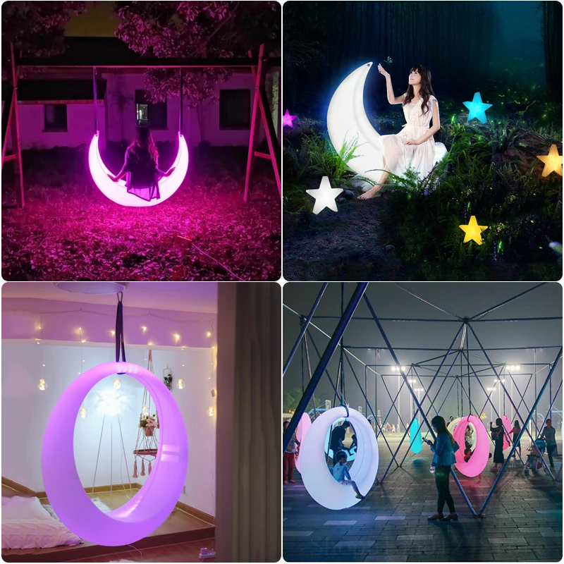 Скандинавские современные Качели Подвесные ночные светильники двора Ночник