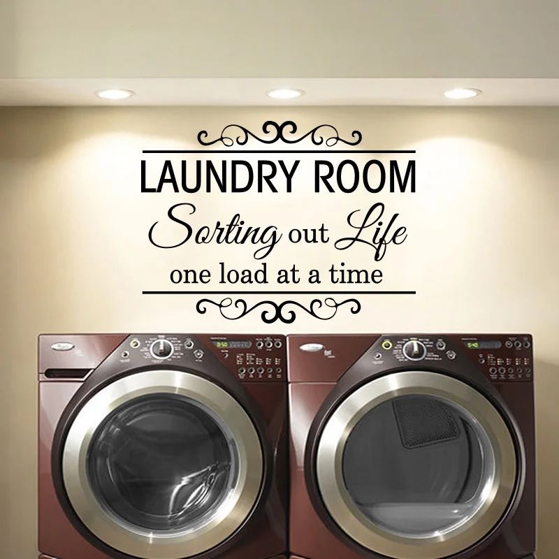 Прачечная сортировка жизни стикер на стену ванная комната прачечная семья