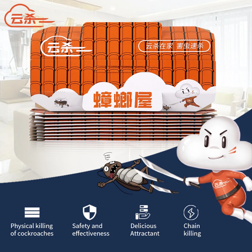 

10Pcs/lot Cockroach Killer Insect Trap Strong Sticky Catcher Traps Environmental Insect Pest Repeller Roach Cucarachas Trap