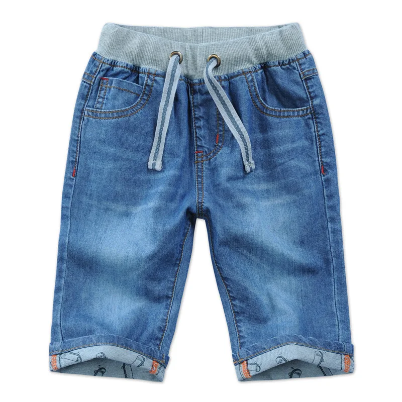 Детские штаны летние шорты для мальчиков детские джинсы детские джинсовые короткие штаны детские ковбойские От 3 до 12 лет, детские штаны, од...
