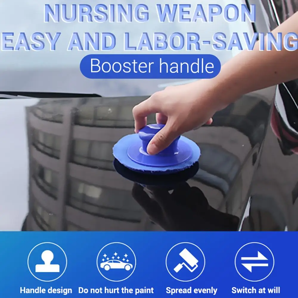 Губка для полировки воска автомобиля ручка Пластиковой ручки коврик уход за