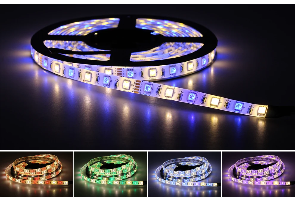 5 м 5050 Светодиодная лента DC12V RGB/RGBW/RGBWW гибкий светильник лента 300 светодиодный s RGB цвет Светодиодная лента комплект+ пульт дистанционного управления+ адаптер питания