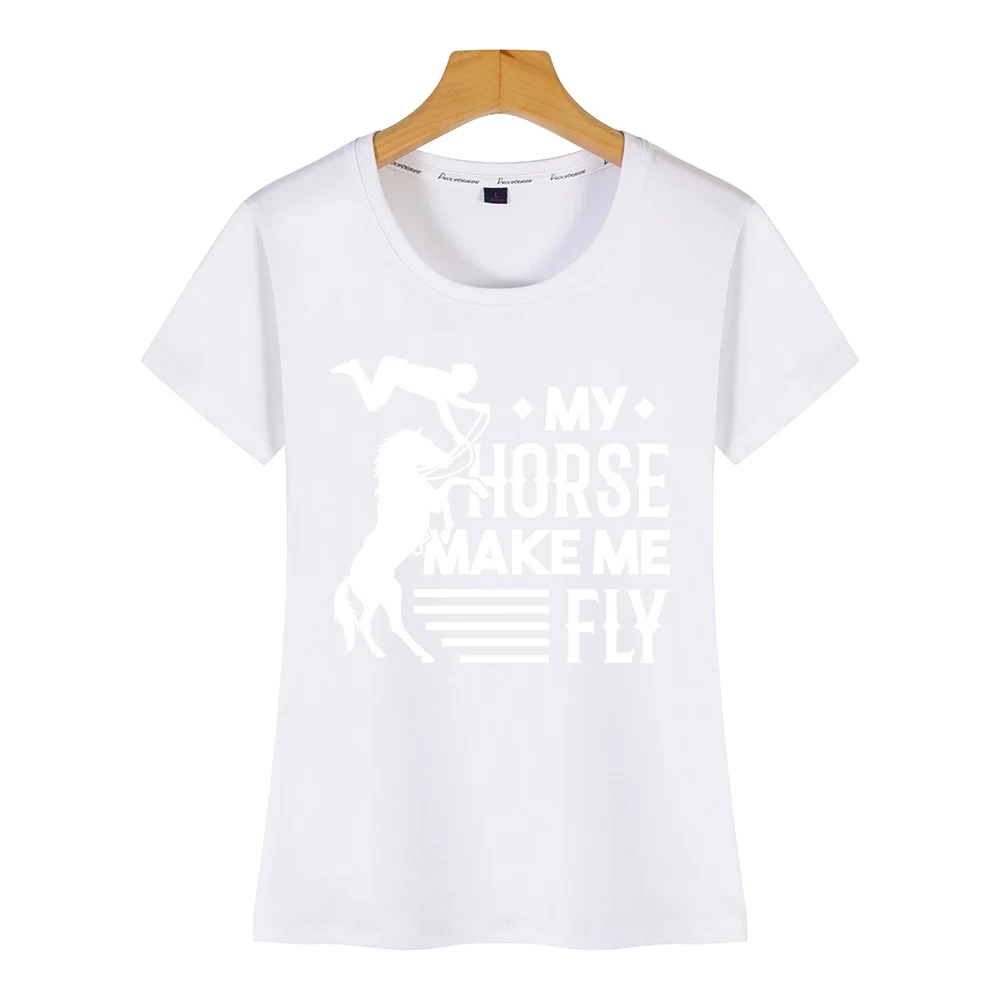 Tops T Shirt Women horses horse riding equestria quote funny awesome Hip Hop Vintage Custom Female Tshirt | Женская одежда