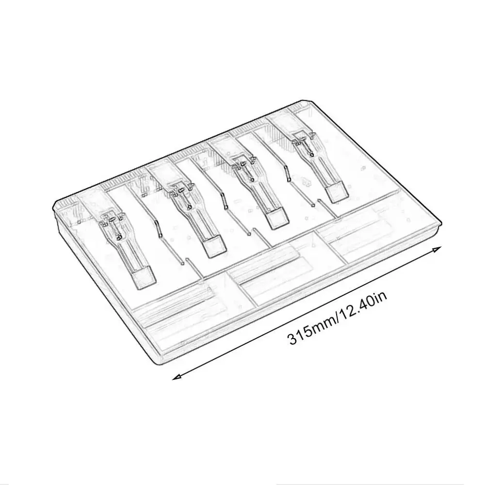 Durable ABS Money Cash Coin Register Insert Tray Replacement Cashier Drawer Storage Cash Register Tray Box Classify Organizer