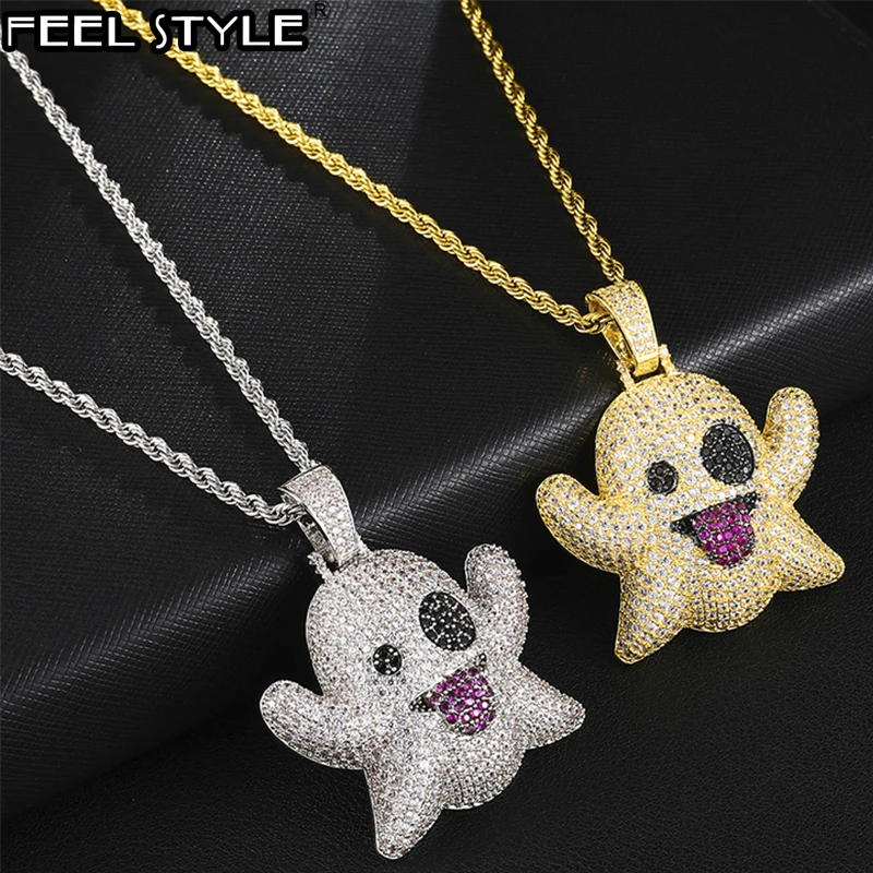 Мужские ожерелья и подвески в стиле хип-хоп с фианитами | Украшения аксессуары