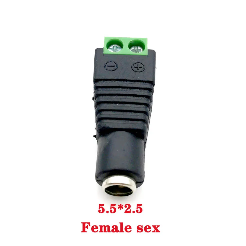 2Pcs Female +2 pcs Male DC Connector 5.5 x 2.1MM 5.5*2.5MM 3.5*1.35MM Power Jack Adapter Plug  Led Strip Light images - 6