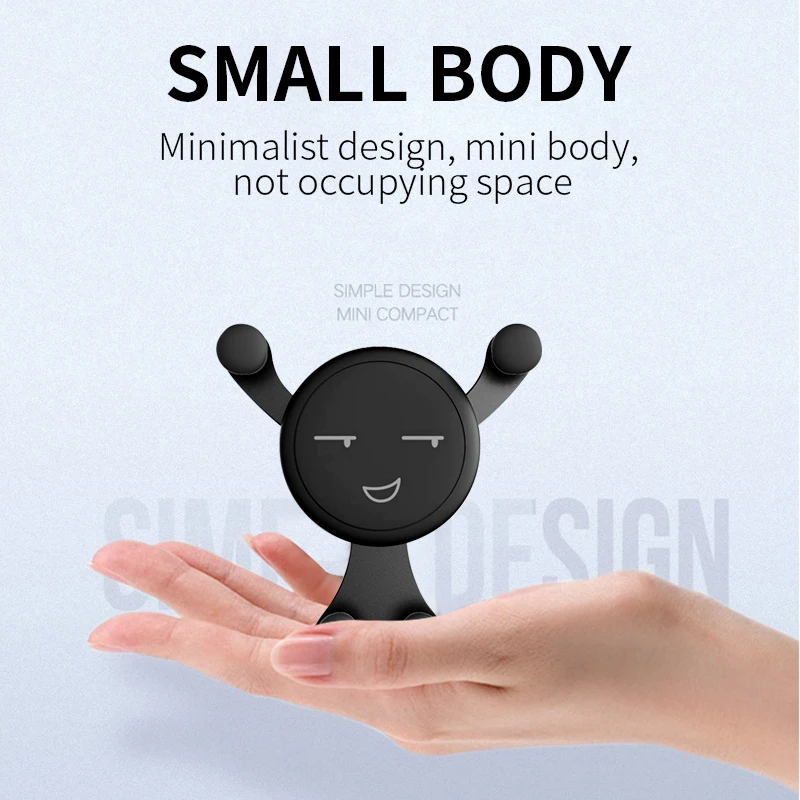 

Creative Gravity Car Holder For Phone in Car Air Vent Clip Mount No Magnetic Mobile Phone Holder Cell Stand Phone Holder