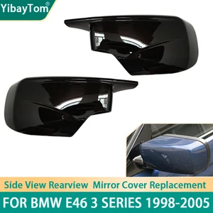 gloss black m4 style side door wing rear view mirror cover cap replacement for bmw e46 3 series 1998 2005 free global shipping