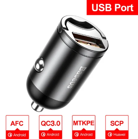 Baseus Быстрая зарядка 4,0 3,0 USB Автомобильное зарядное устройство для iPhone 11 Pro Max huawei P30 QC4.0 QC3.0 QC 5A быстрое PD USB C автомобильное зарядное устройство для телефона - Тип штекера: USB Port Gray