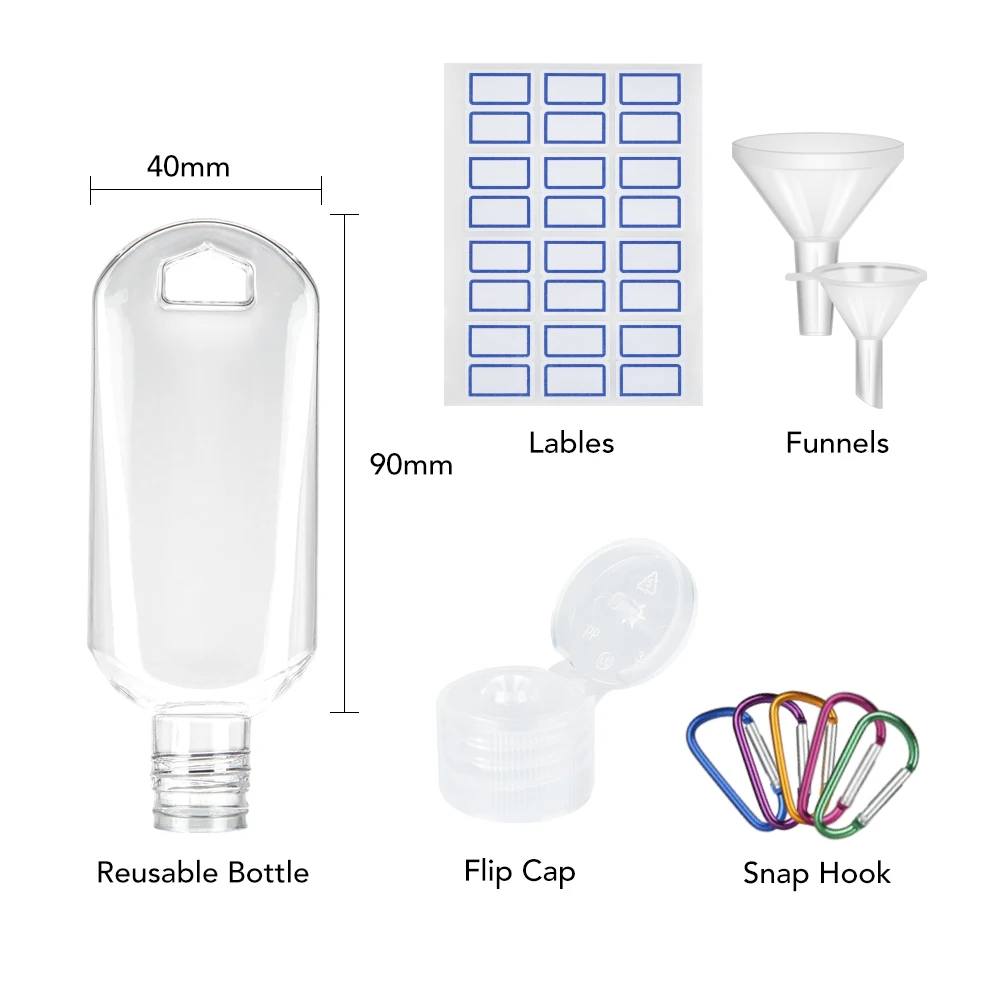 20/50 шт. прозрачные мини Бутылочки для ключей|Переносные дозаторы мыла| |