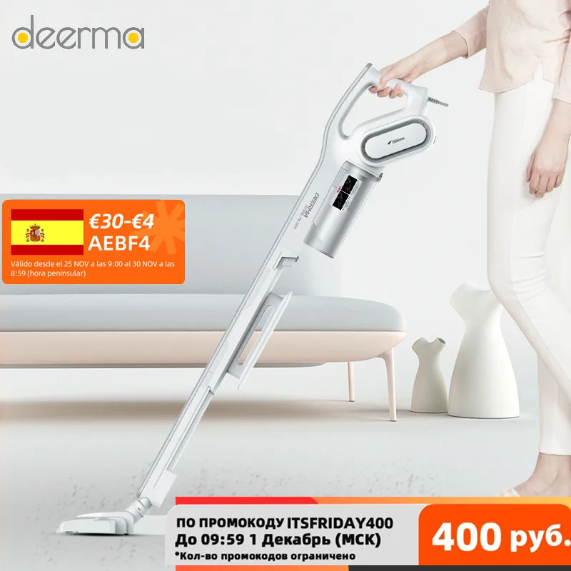 Youpin Deerma Vacuum Cleaner Lightweight And Large Suction Cleaning Machine Handheld Vertical 2-in-1 Easy To Dispose of Garbage | Бытовая