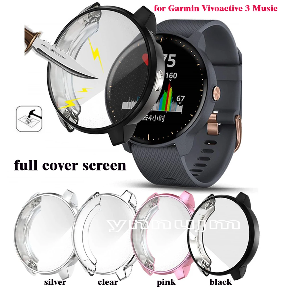 YHNUJM чехол с полным покрытием для Garmin Vivoactive 3 музыка версия часы ультра тонкий ТПУ
