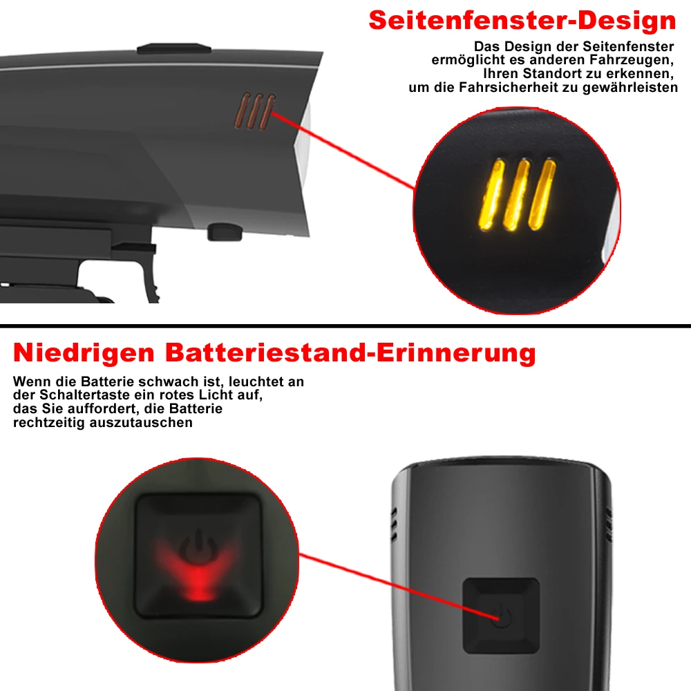 Велосветильник Toptrek предупреждающий задсветильник и передний свет