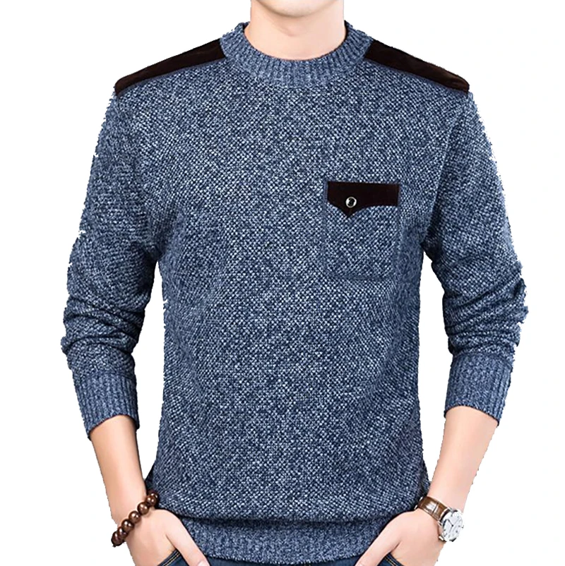 Новинка осени 2019 модный брендовый мужской свитер пуловеры приталенная