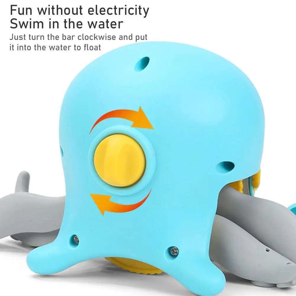

Funny Octopus Crawling Clockwork Toy Lanyard Switch Toys Bath Water Land Educational Interesting Bathing Gifts Toys Baby H4Q7