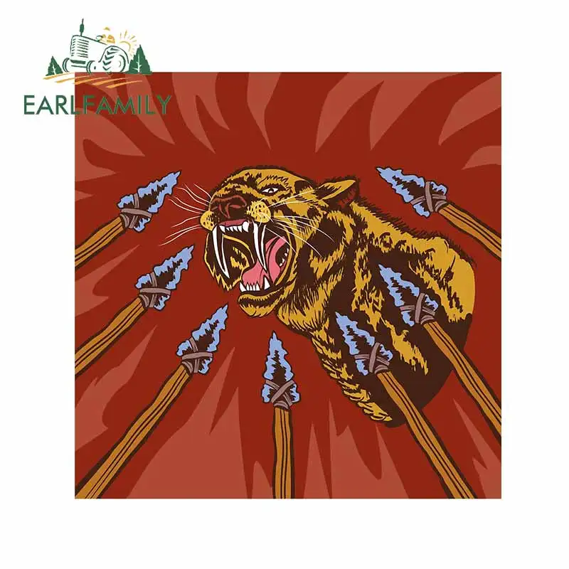 EARLFAMILY 13 см x 12 7 для Saber Tooth Tiger наклейка Охота мотоциклетные наклейки на