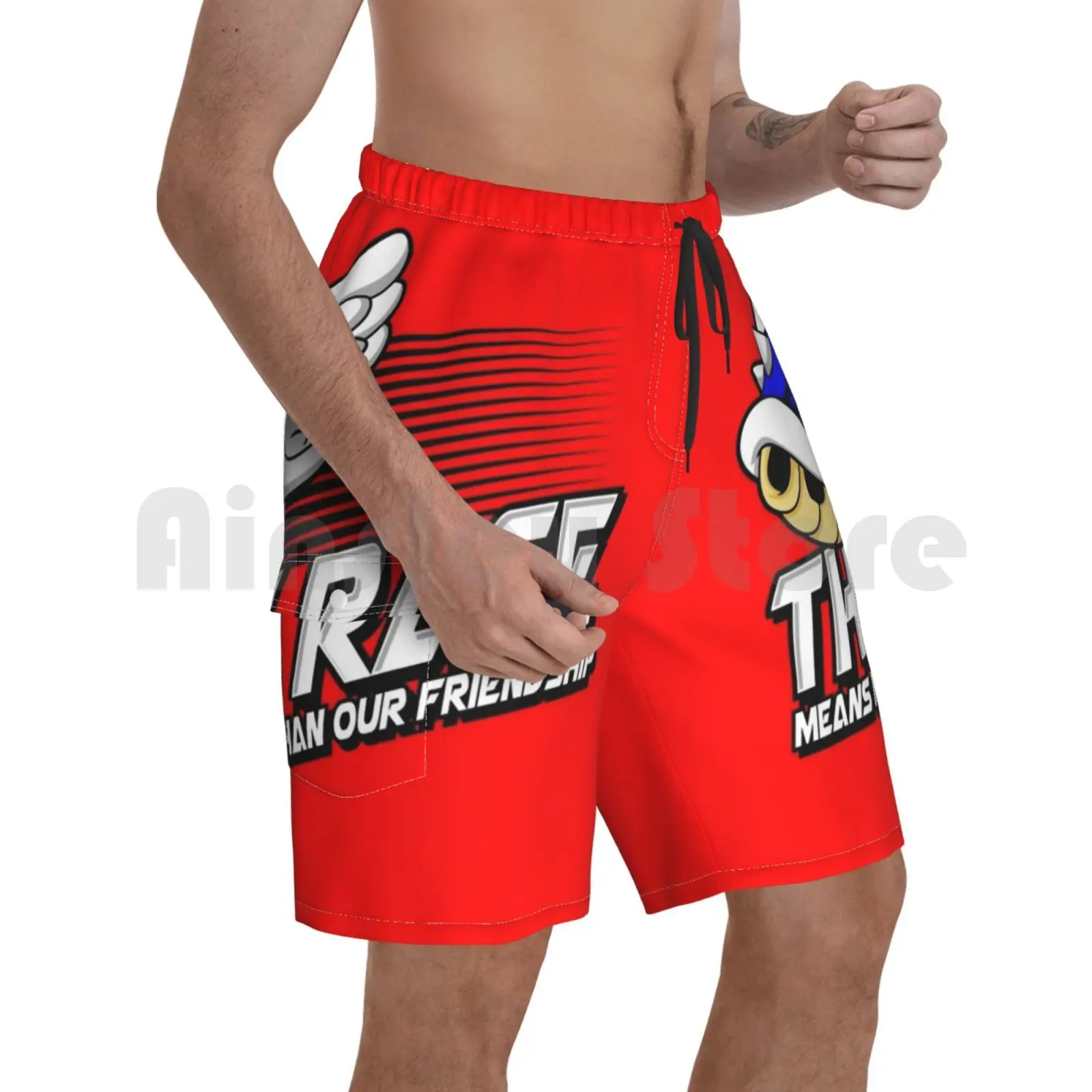 

Blue Shell Betrayal Beach Shorts Men Beach Pants Swim Trunks Super Kart Video Games Blue Shell Switch 64