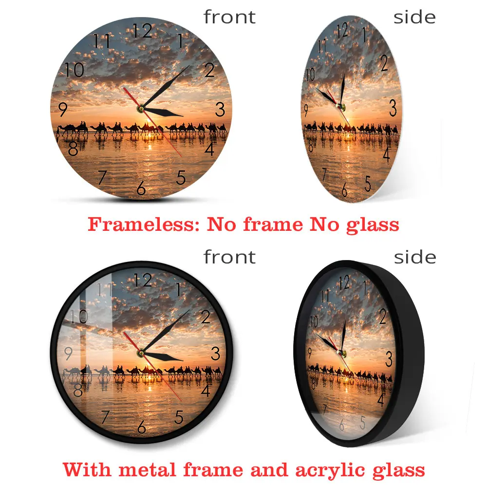 Настенные часы Camels с кабелем пляжные австралийские настенные закатом верблюжьей