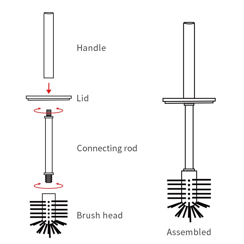 goalone bamboo toliet brush set freestanding plastic toliet bowl brush for bathroom long handle toliet cleaner brush with holder free global shipping
