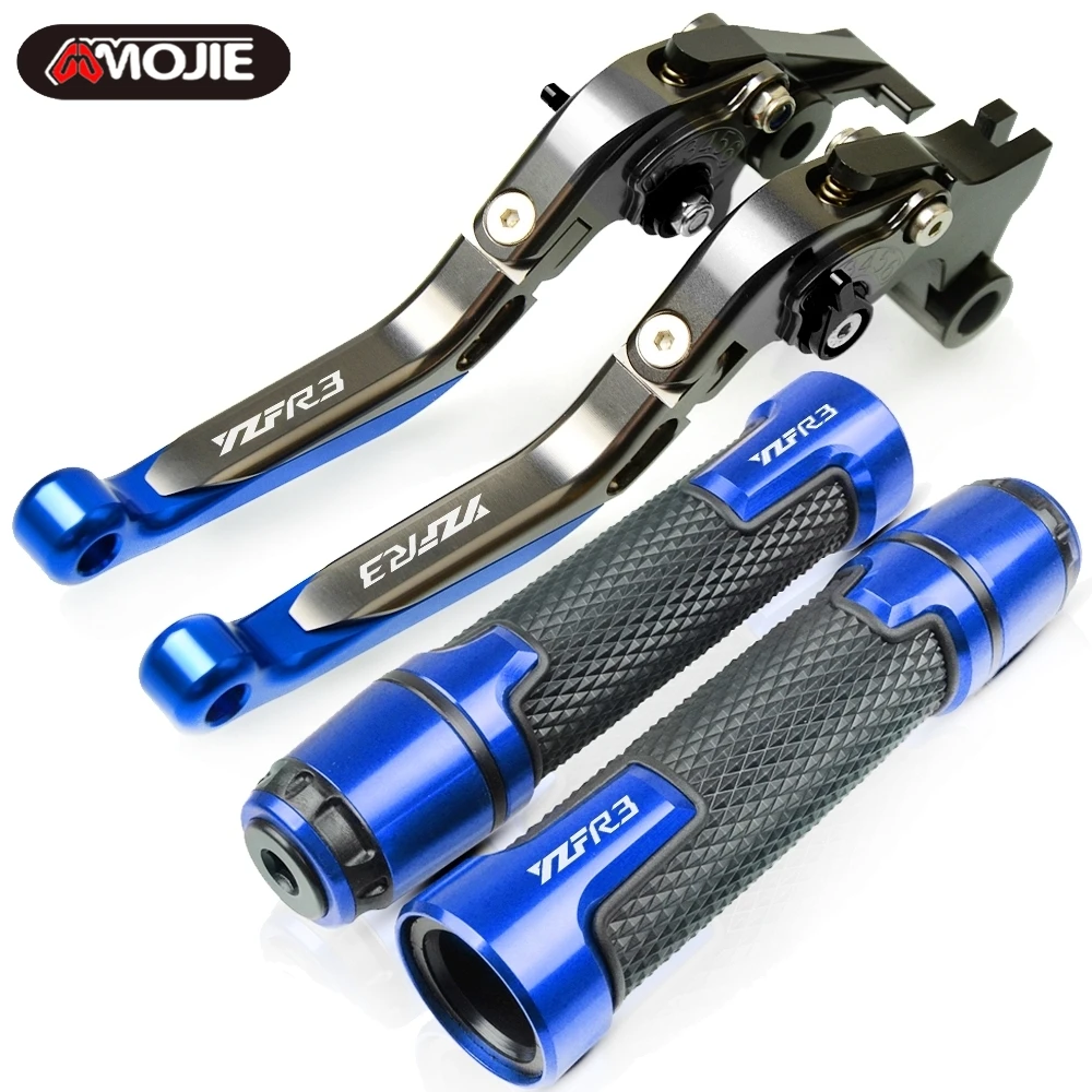 

For Yamaha YZF R3 YZF-R3 2015 2016 2017 2018 2019 Motorcycle Accessories Extendable Brake Clutch Levers Handlebar Hand Grips R3