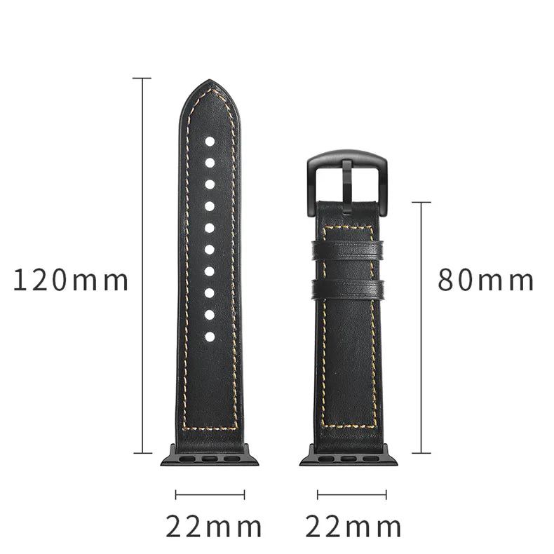 leather watch strap for apple series 5 4 3 2 1 Bands 38 42 40mm 44mm Band bands iwatch watchband bracelet wrist | Наручные часы
