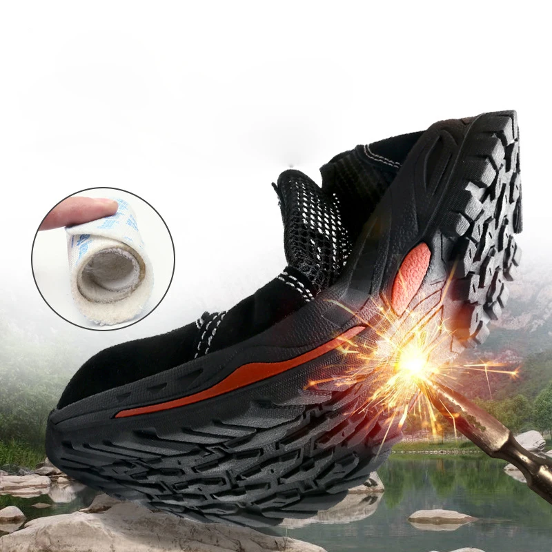 Кепки мужские со стальным носком летняя защитная обувь для работы защита от