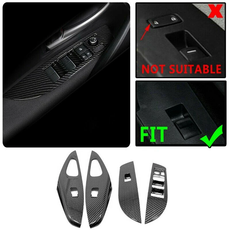 

Carbon Fiber Interior Window Switch Panel Cover Trim for Toyota Corolla 2019