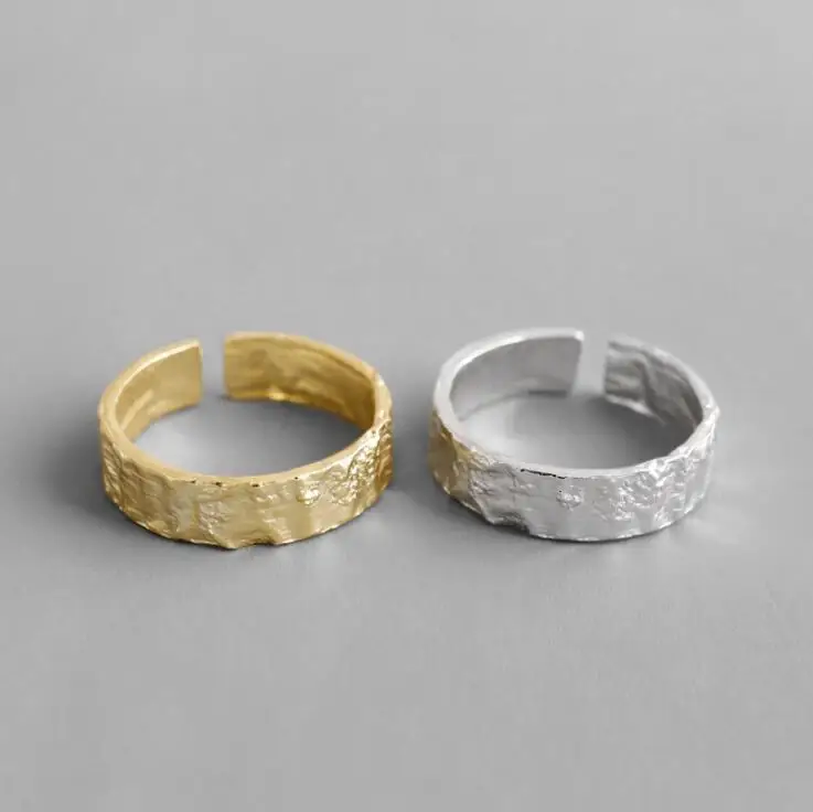 S925 серебро неровной поверхности золотого и серебряного цвета Оловянная фольга