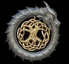 Ожерелье Древо жизни с деревянной коробкой в стиле викингов