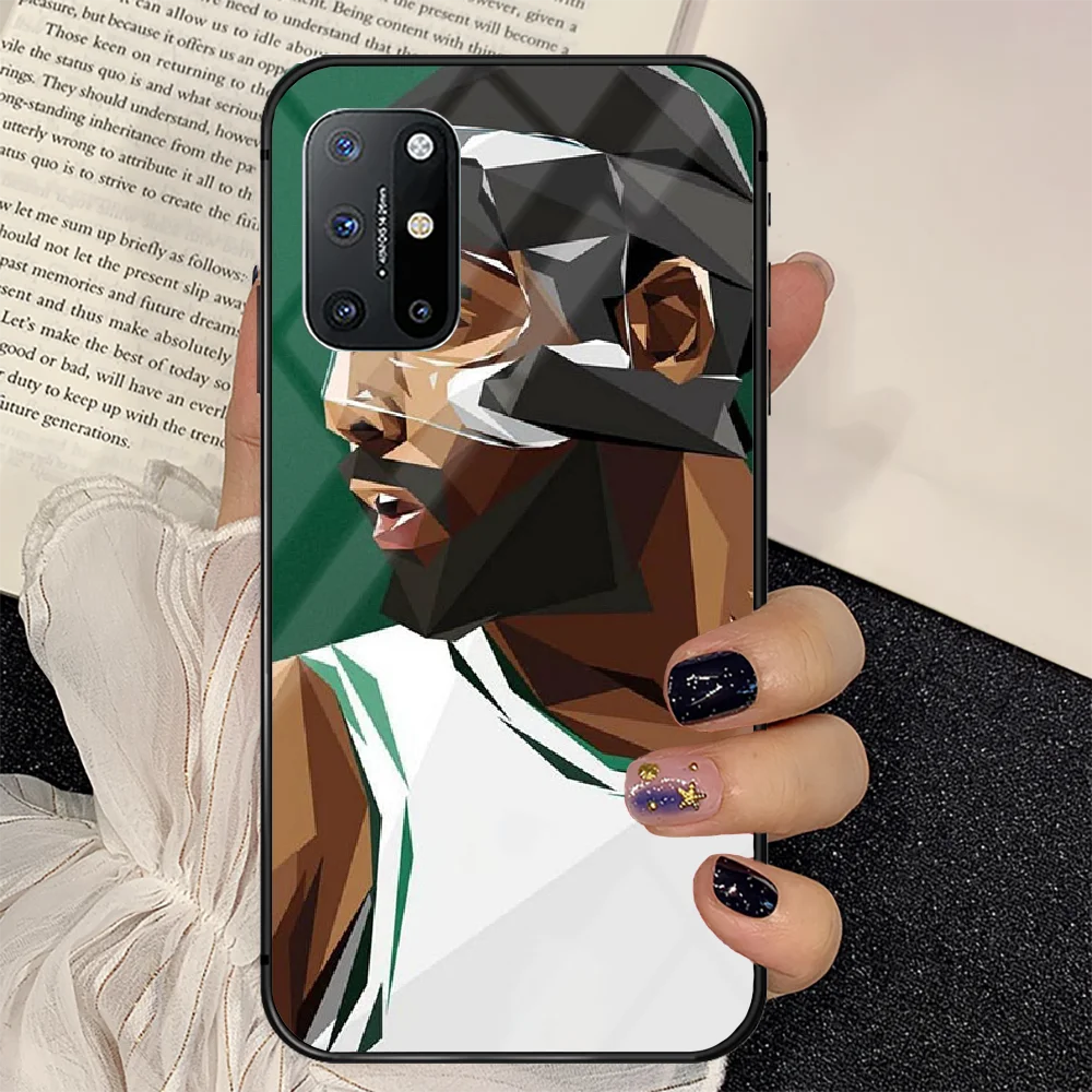 

Football Kyrie Irving Soccer Phone Tempered Glass Case Cover For Oneplus 5 6 7 8 9 Nord T Pro Cover 3D Soft