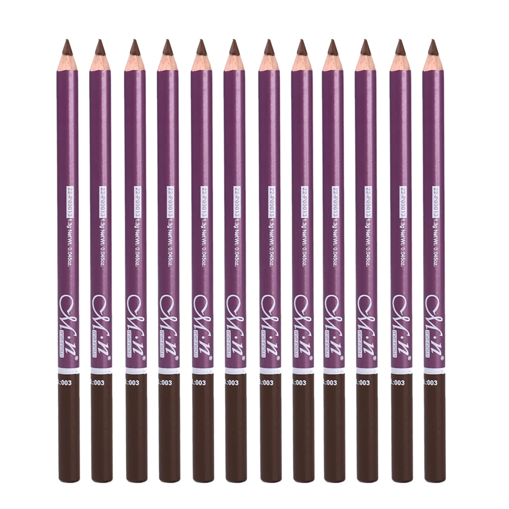 

12 Pcs. Waterproof Eyebrow Pencil with Brush, Eyebrow Pencil Make-up Pen