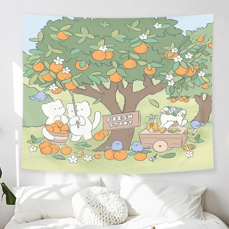 Гобелен красивый мультяшный фон для фотосъемки ткань спальни съемной комнаты