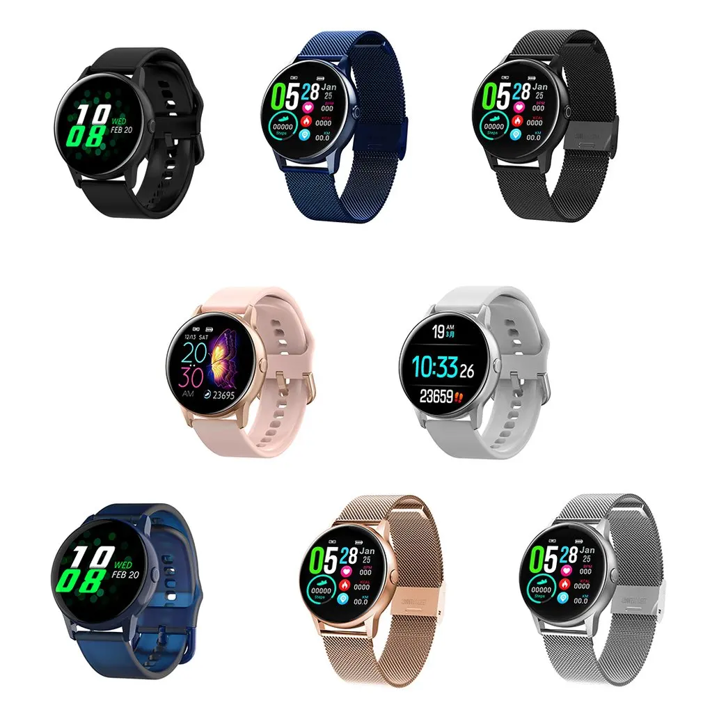

women's smart watch ip68 waterproof 1.22 inch screen health monitoring android watch for man and woman