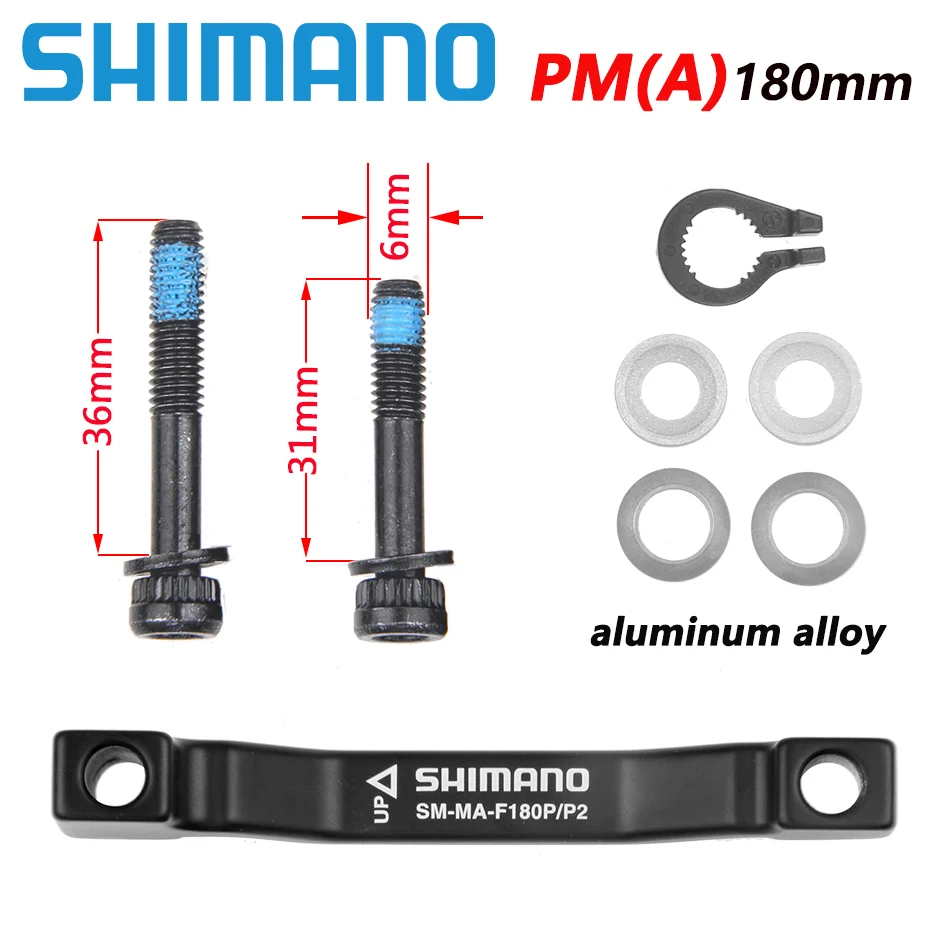 SHIMANO SM-MA-F180P/P2 F203P/P Original Disc Brake Adapter PM A pillar Disc Brake Bracket For  180/203mm Rotor RT86 RT81 RT56