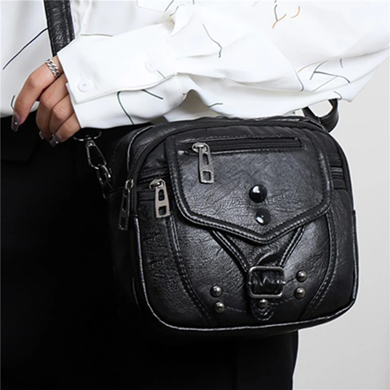 

Small Square Bags New Fashion Women Messenger Bag Female Black Brown One Size Shoulder Bag Ladies Large Capacity Bags 2021